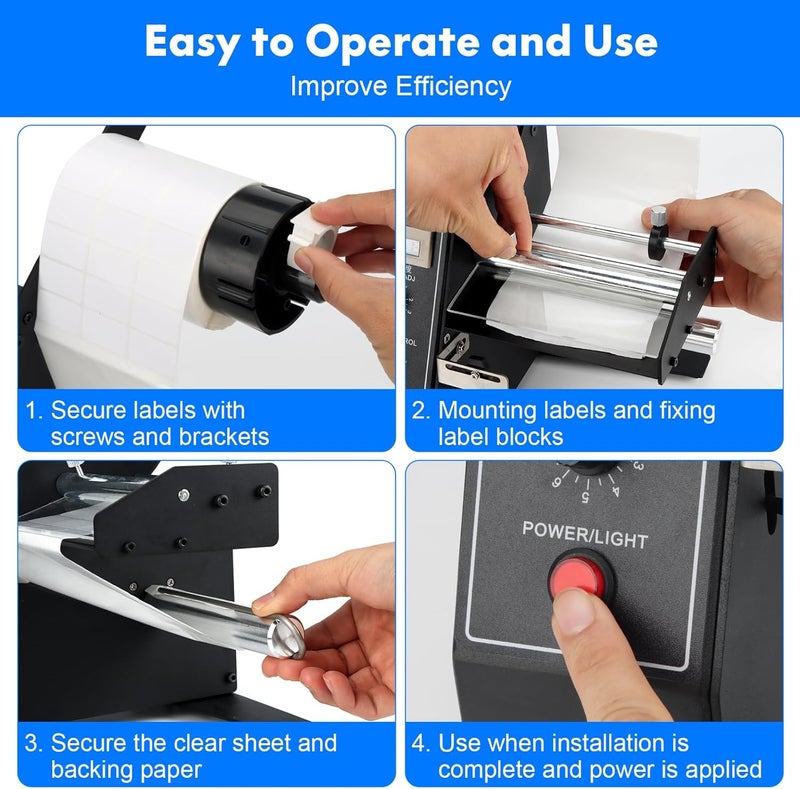 YUZSU Automatic Label Dispenser,1150D,Automatic Label Separator,Label applicator, 110V,1-8m/min, Auto Counting Portable Label Applicator for Various Bottles Label Sizes - Image 5